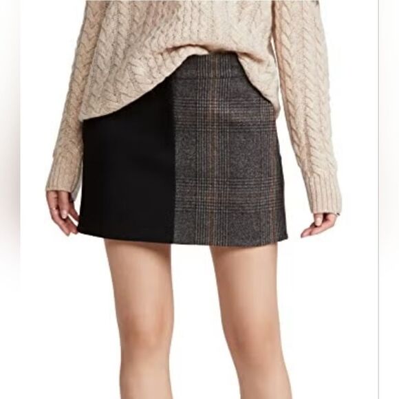 Tibi Mini Trouser Skirt Wool Blend Size 2 - Picture 3 of 10